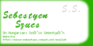 sebestyen szucs business card